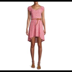 NWT 2XL NO BOUNDARIES JUNIORS PEASANT DRESS WITH BELT